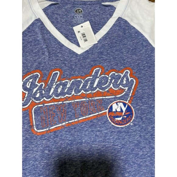 NHL New York Islanders Hockey Women’s Long Sleeve Raglan Tee Size S NWT - Picture 2 of 7
